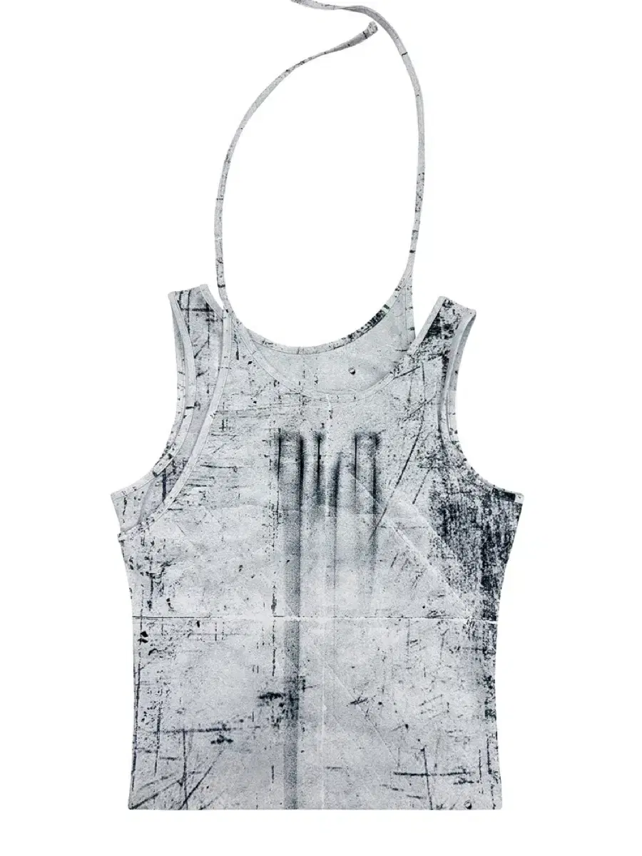 BLR PRINTED WHITE SLEEVELESS